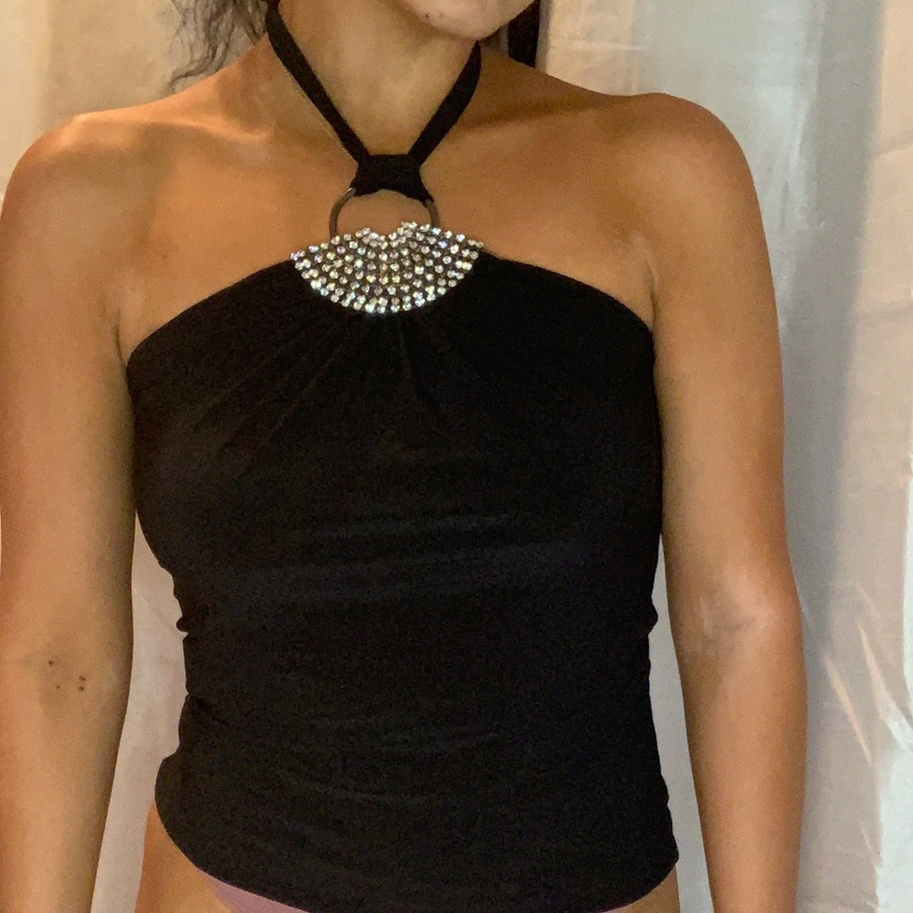 Y2k style halter shirt